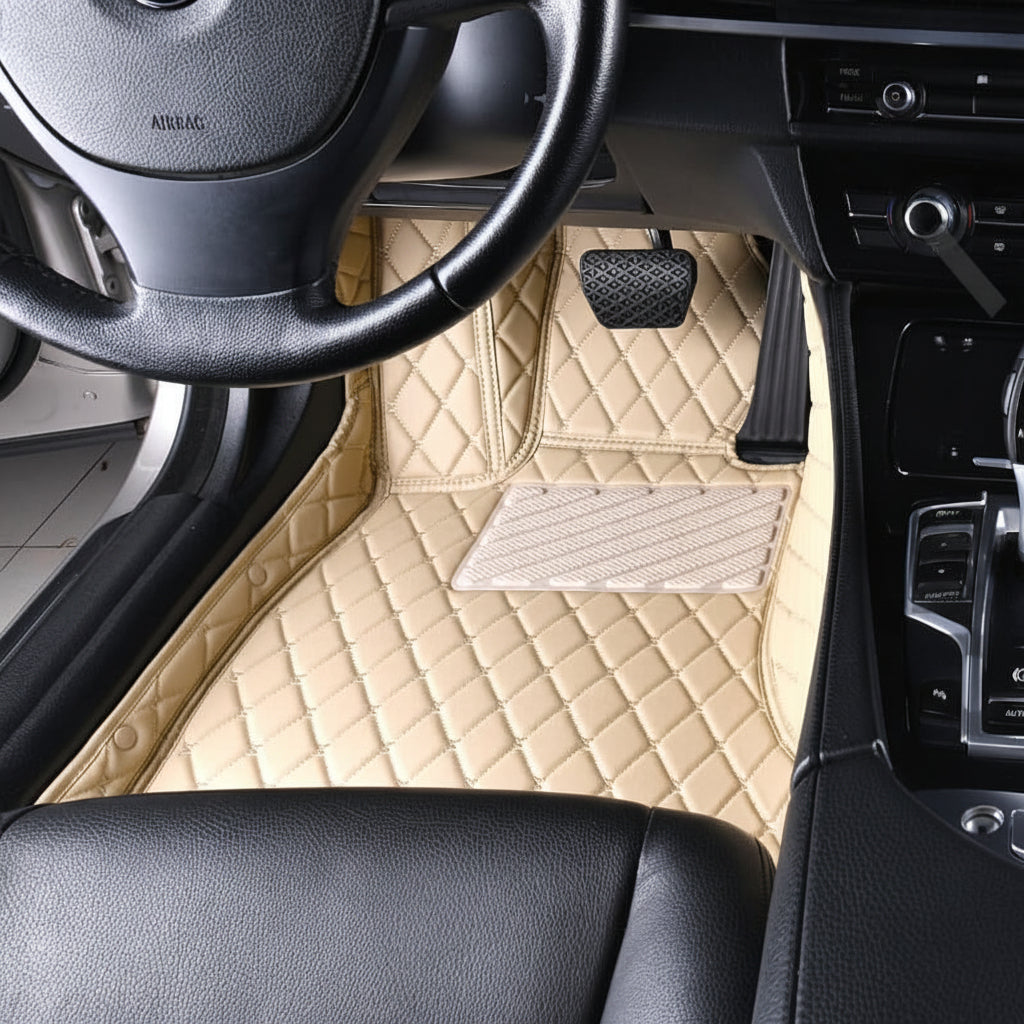 Beige Luxury Car Mats Set