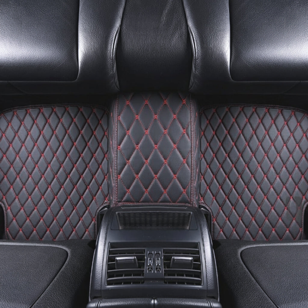 Black and Red Stitching Car Mats Set